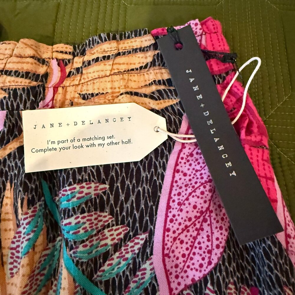 Jane + Delancey Tropical Print Pants 2X NEW - Picture 2 of 3